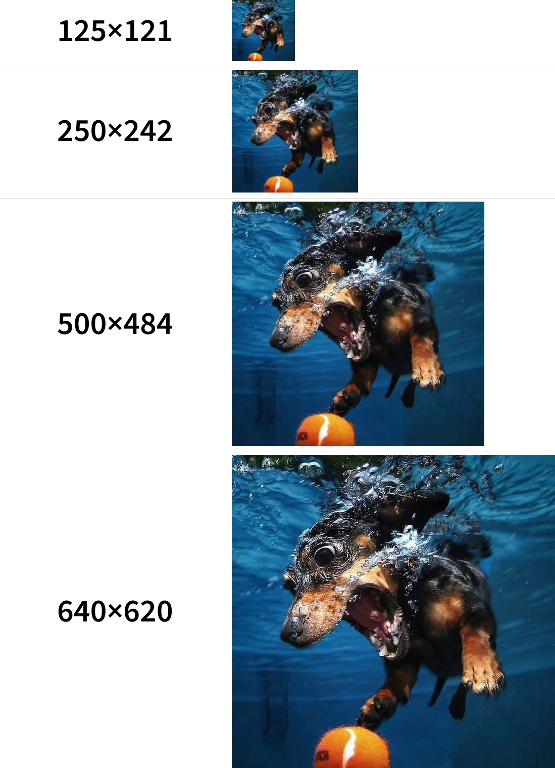 Different thumbnail sizes for an uploaded image